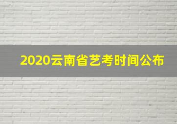 2020云南省艺考时间公布