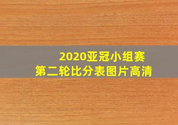 2020亚冠小组赛第二轮比分表图片高清