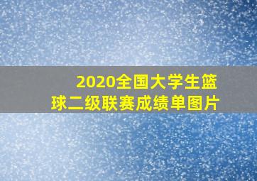 2020全国大学生篮球二级联赛成绩单图片