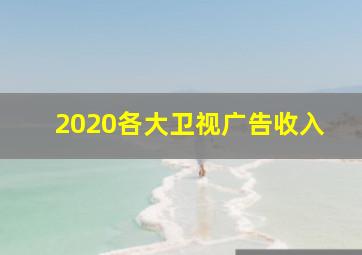 2020各大卫视广告收入