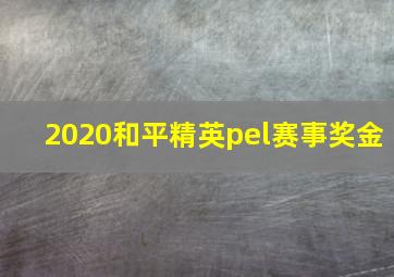 2020和平精英pel赛事奖金