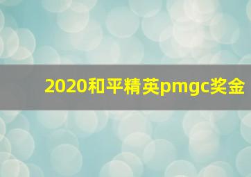 2020和平精英pmgc奖金