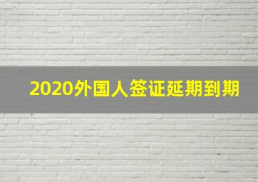 2020外国人签证延期到期