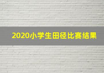 2020小学生田径比赛结果