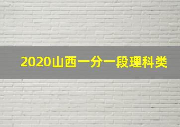 2020山西一分一段理科类