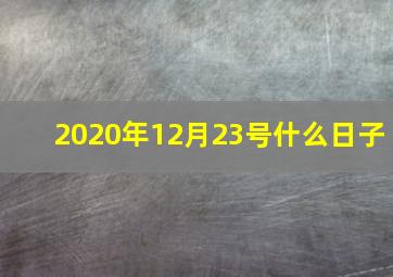 2020年12月23号什么日子