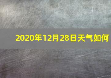 2020年12月28日天气如何