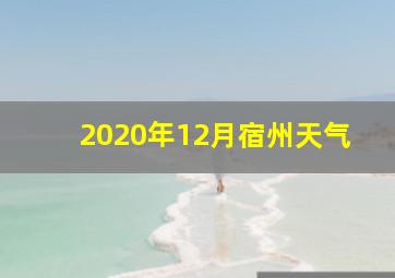 2020年12月宿州天气