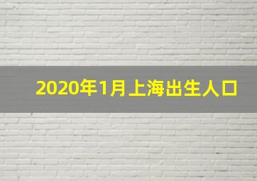 2020年1月上海出生人口