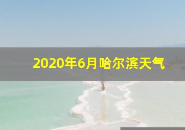 2020年6月哈尔滨天气