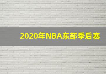 2020年NBA东部季后赛