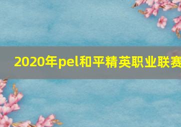 2020年pel和平精英职业联赛