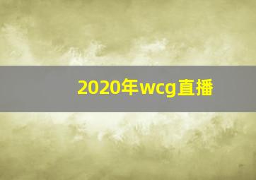 2020年wcg直播