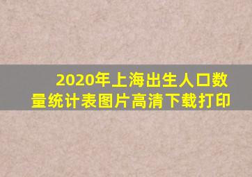 2020年上海出生人口数量统计表图片高清下载打印