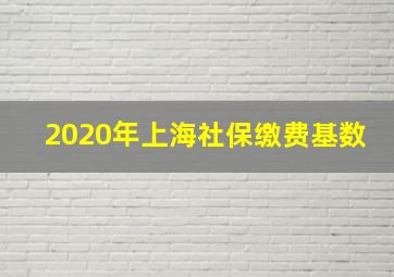 2020年上海社保缴费基数