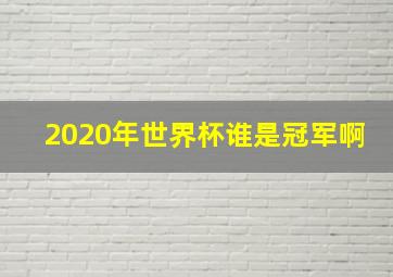 2020年世界杯谁是冠军啊