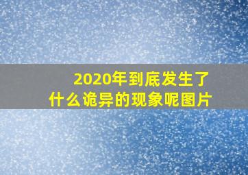 2020年到底发生了什么诡异的现象呢图片