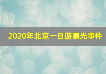 2020年北京一日游曝光事件