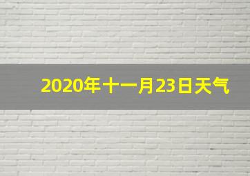 2020年十一月23日天气