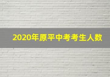 2020年原平中考考生人数