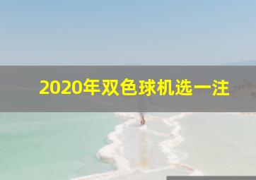 2020年双色球机选一注