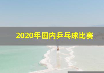 2020年国内乒乓球比赛