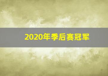 2020年季后赛冠军