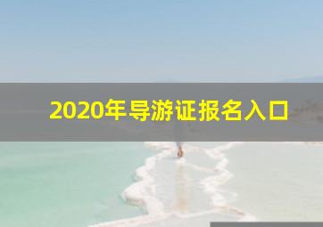 2020年导游证报名入口