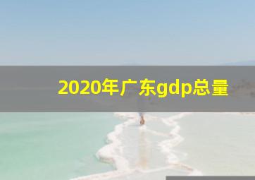 2020年广东gdp总量