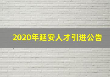 2020年延安人才引进公告