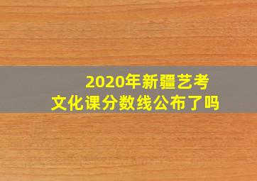 2020年新疆艺考文化课分数线公布了吗