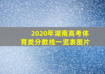 2020年湖南高考体育类分数线一览表图片