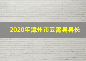 2020年漳州市云霄县县长