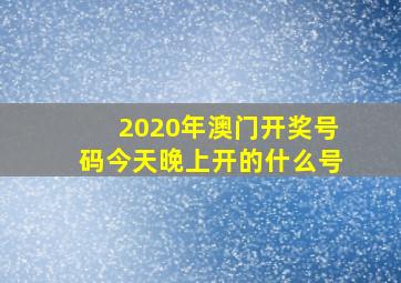 2020年澳门开奖号码今天晚上开的什么号