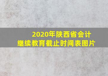 2020年陕西省会计继续教育截止时间表图片