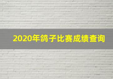 2020年鸽子比赛成绩查询