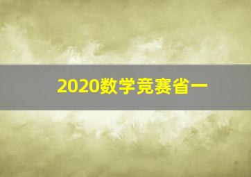 2020数学竞赛省一