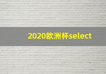 2020欧洲杯select