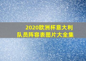 2020欧洲杯意大利队员阵容表图片大全集