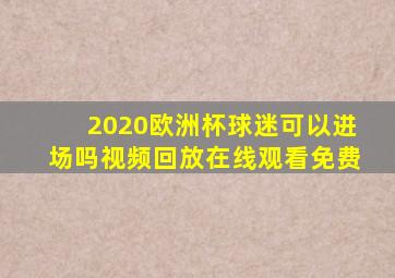 2020欧洲杯球迷可以进场吗视频回放在线观看免费