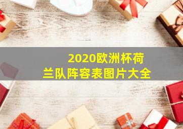 2020欧洲杯荷兰队阵容表图片大全