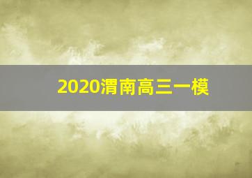 2020渭南高三一模