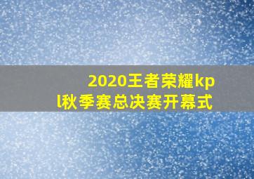 2020王者荣耀kpl秋季赛总决赛开幕式