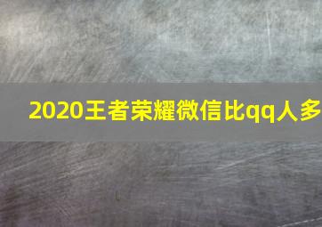 2020王者荣耀微信比qq人多