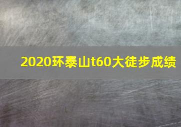 2020环泰山t60大徒步成绩