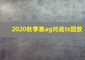 2020秋季赛ag对战ts回放