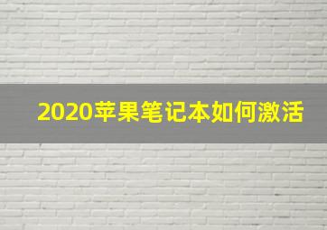 2020苹果笔记本如何激活