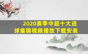 2020赛季中超十大进球集锦视频播放下载安装