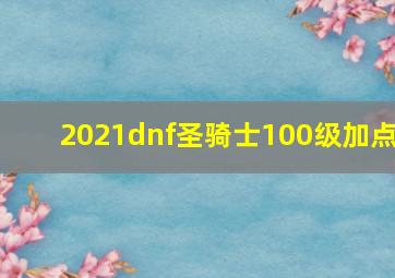 2021dnf圣骑士100级加点