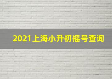 2021上海小升初摇号查询